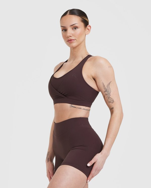 Unified Layered Sports Bra | Plum Brown Cheap - Image 3