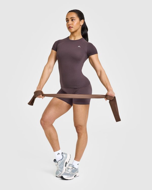 Go To Seamless Fitted Top | Umber Brown Sale - Image 3