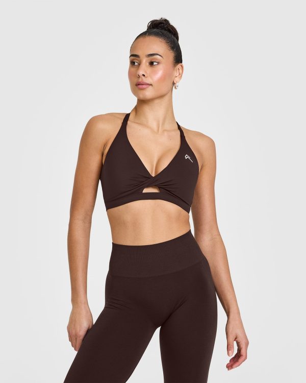 Unified Twist Sports Bra | 70% Cocoa For Sale