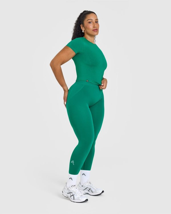 Mellow™ Soft Mid Short Sleeve T-Shirt | Emerald Green Discount - Image 3