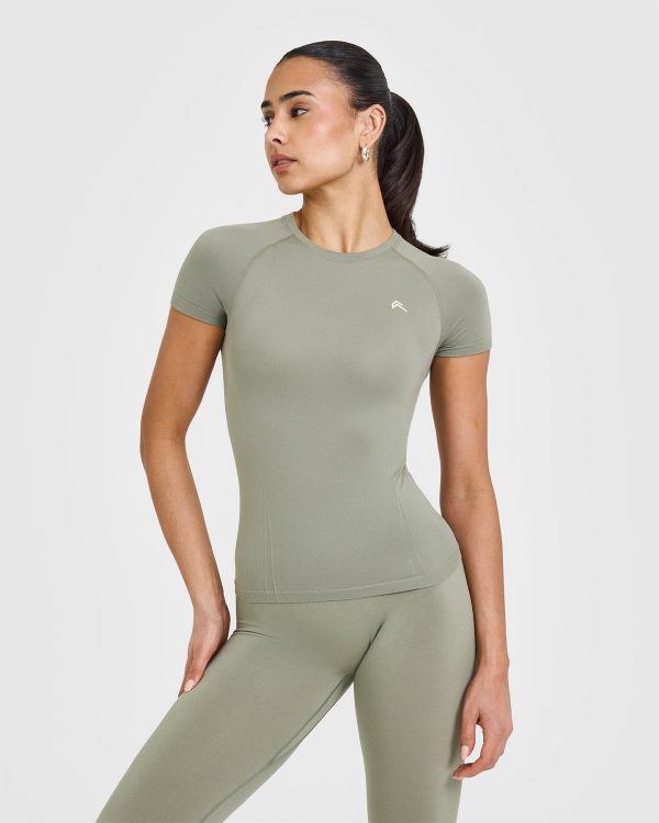 Go To Seamless Fitted Top | Soft Sage Green on Sale