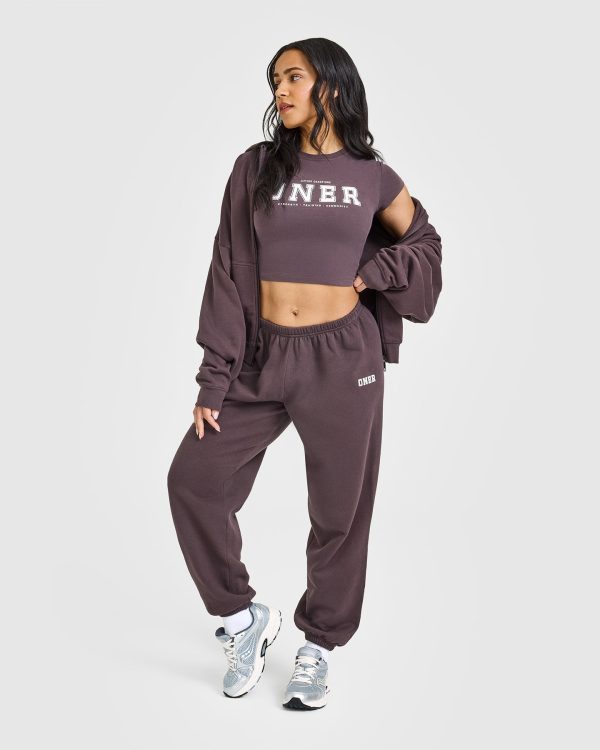 Mid Weight Jogger | Umber Brown Hot on Sale - Image 3