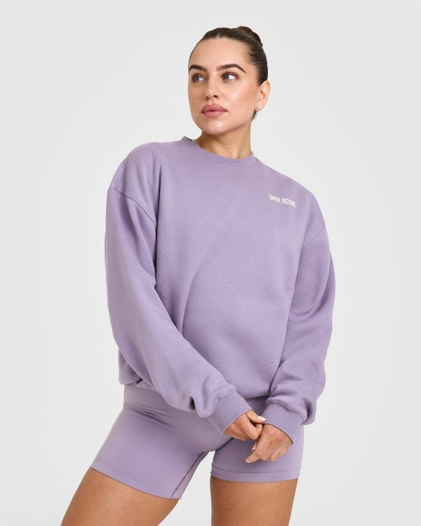 Foundations Sweatshirt With Printed Graphic | Soft Purple For Discount