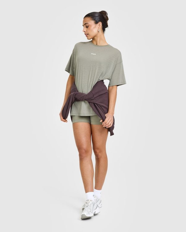 Washed Burnout T-Shirt | Washed Soft Sage Green Online now - Image 3