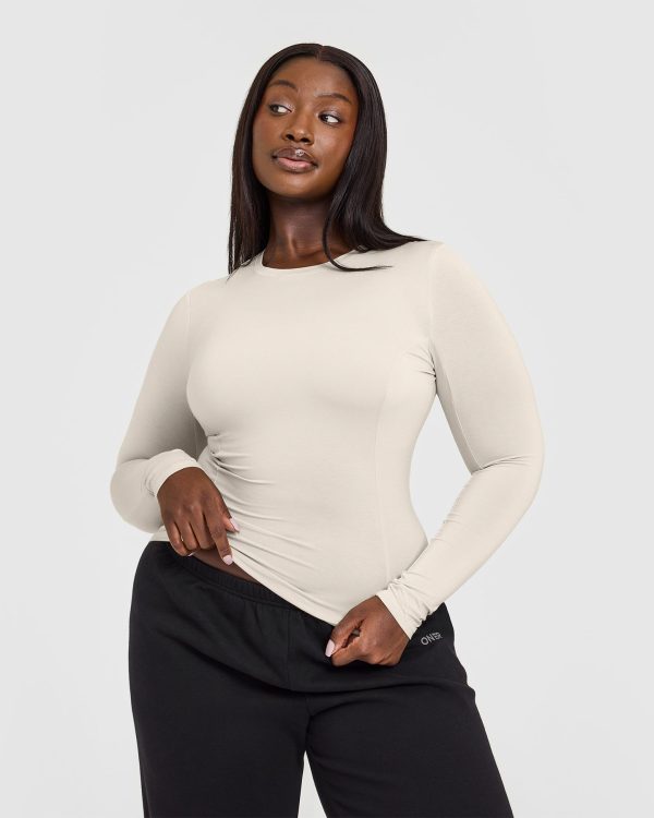 Mellow™ Soft Long Sleeve Top | Sand For Discount