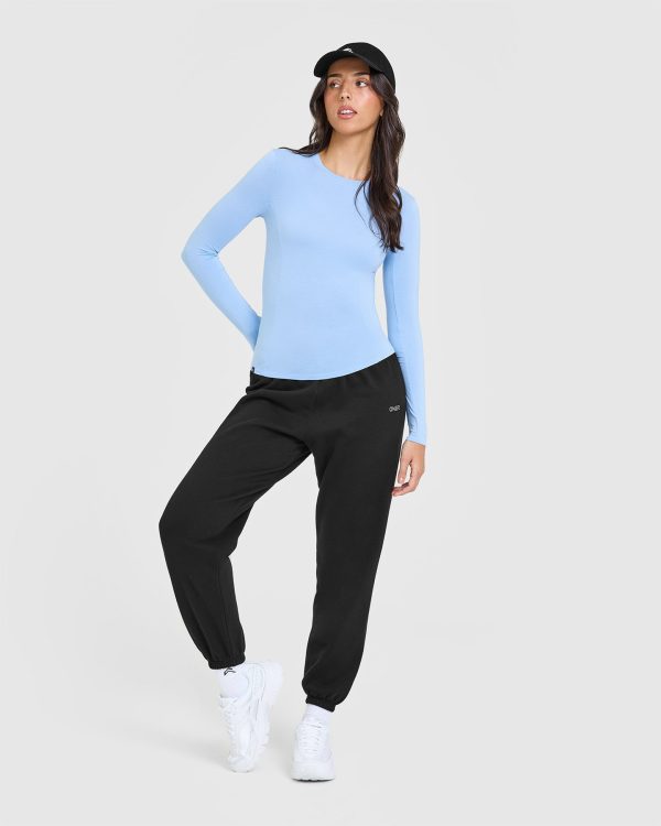 Mellow™ Soft Long Sleeve Top | Powdered Blue For Cheap - Image 2