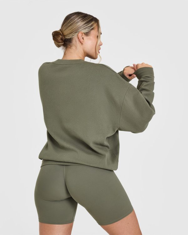 Mid Weight Sweatshirt | Alpine Green Fashion - Image 2