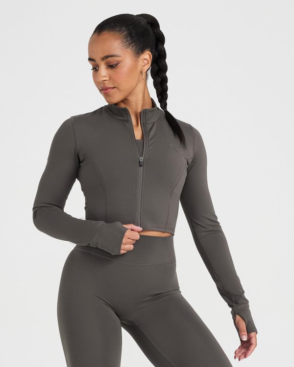 Timeless Crop Jacket | Deep Taupe Fashion