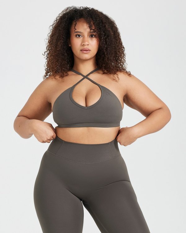 Timeless Strappy Bralette | Deep Taupe For Discount