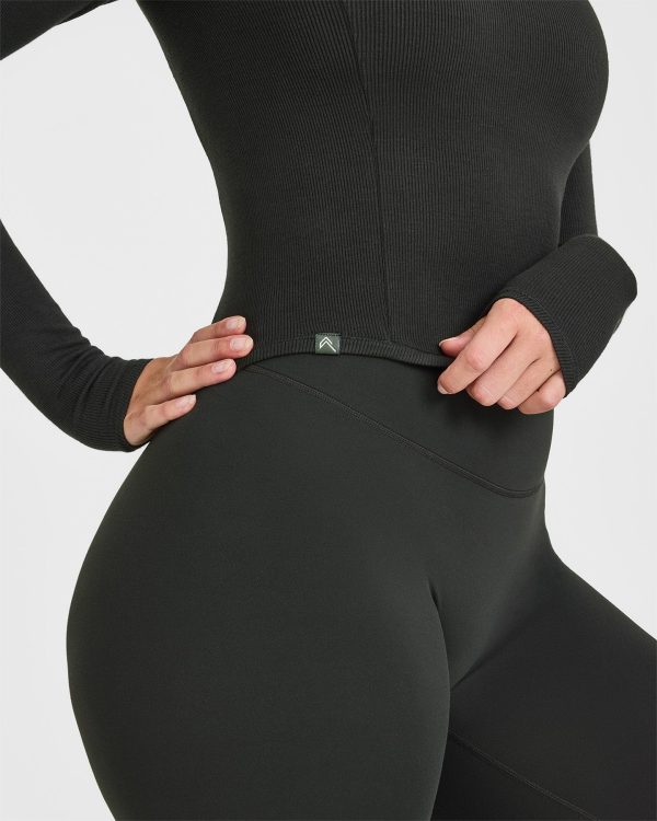 Mellow™ Rib Mid Long Sleeve Top | Soft Black on Sale - Image 5