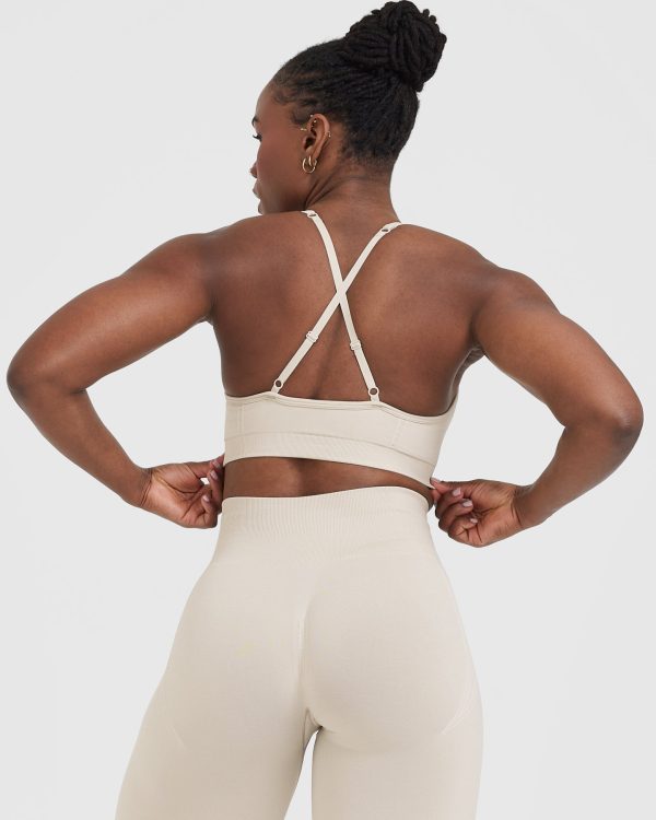 Effortless Strappy Bralette | Sand For Sale - Image 2