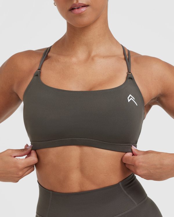 Everyday Cross Over Bralette | Deep Taupe For Cheap - Image 4