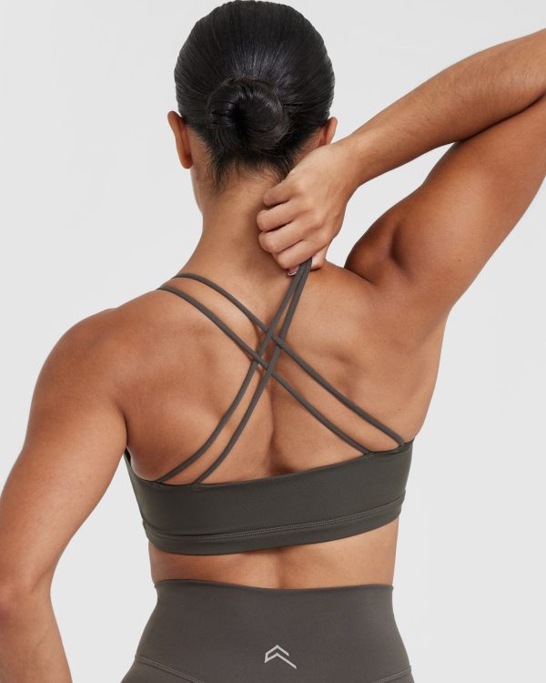 Everyday Cross Over Bralette | Deep Taupe For Cheap - Image 5