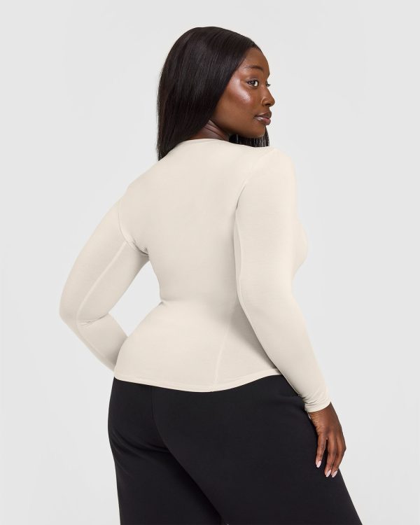 Mellow™ Soft Long Sleeve Top | Sand For Discount - Image 2