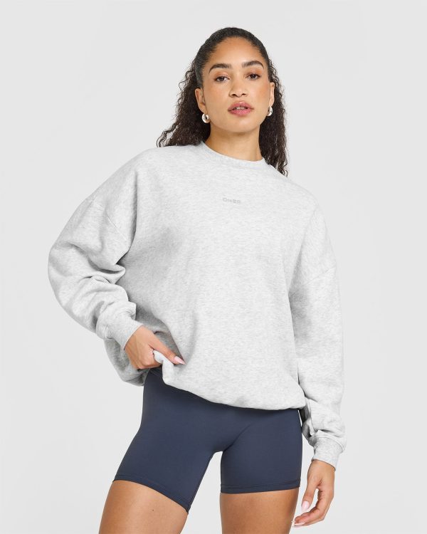 Mid Weight Sweatshirt | Light Grey Marl Online Sale