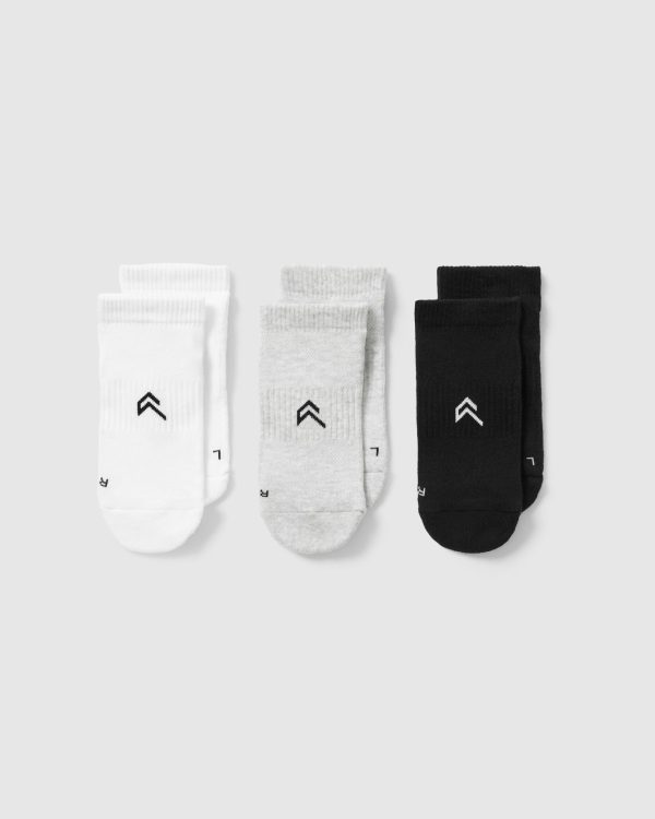 Trainer Liner Socks 3 Pack | Grey White Black Online now