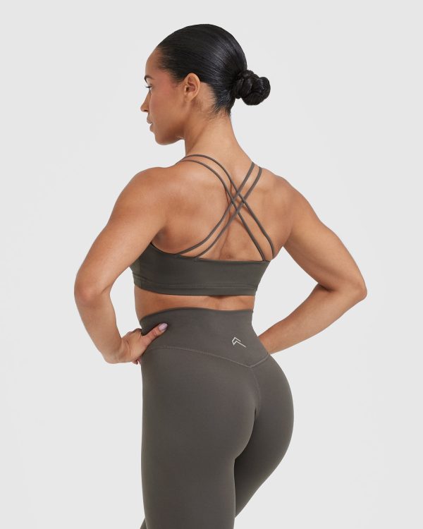 Everyday Cross Over Bralette | Deep Taupe For Cheap - Image 2
