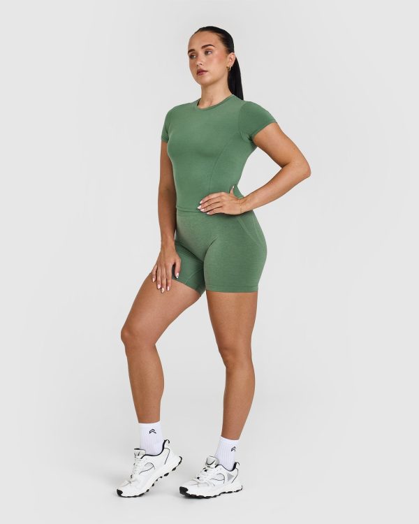 Mellow™ Soft Mid Short Sleeve T-Shirt | Forest Green Online - Image 3