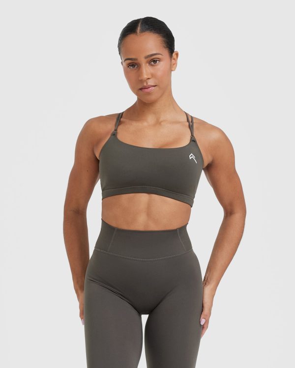 Everyday Cross Over Bralette | Deep Taupe For Cheap