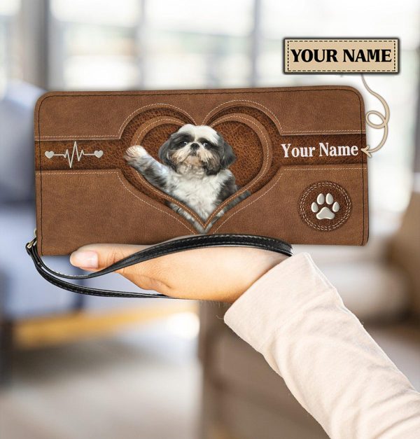 Personalized Shihtzu Clutch Purse, Personalized Gift for Shihtzu Lovers - PU1772PS For Discount